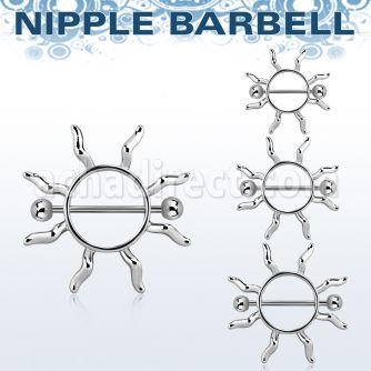 mcnp104 pezonera sol estilo janet jackson barbell acero quirurgico bolas 5mm mayorista