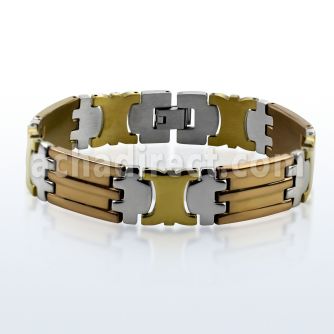mgcob4 brazalete acero inoxidable uniones color x oro rosa brillo espejo alternativas distribuidor