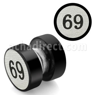 mpls10 plug falso magnetico acero 316l anodizado negro logo 69 rayado laser 8mm distribuidor