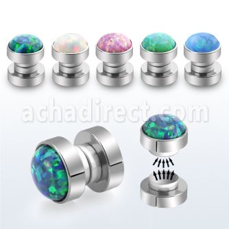 mpmo plug falso magnetico acero quirurgico opalo lado disco acero liso distribuidor mayorista