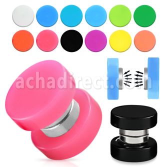 mpvrd plug falso magnetico acrilico anillos goma se vende por pieza al por mayor