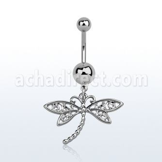 msd566 piercing ombligo acero quirurgico bola acero liso 5 8mm libelula 10mm distribuidor