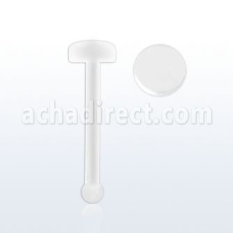 nbrtd retainer piercing nariz hueso acrilico flexible transparente disco plano 2mm al por mayor