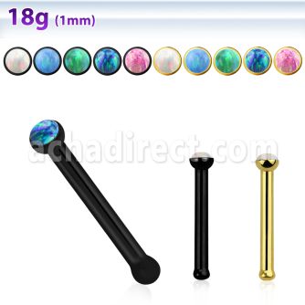 nbtsop piercing nariz hueso acero 316l anodizado 1mm opalos sinteticos redondos 1 5mm al por mayor