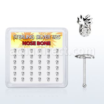 nbvpa36 caja display 36 piercing nariz hueso plata 925 0 6mm pina distribuidor mayorista