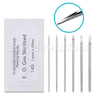 ned aguja piercing acero quirurgico esterilizada empaquetada individualmente distribuidor