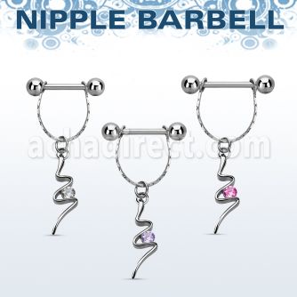 npdl20 banana pezon acero quirurgico bolas 5mm conectadas espiral zirconia redonda distribuidor mayorista