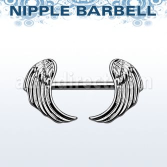 npsh15 barbell pezon acero quirurgico alas plateadas rodio distribuidor