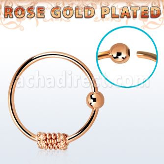 nr21rs aro nariz plata esterlina 925 oro rosa alambre espiral bola fija 2mm 10mm venta