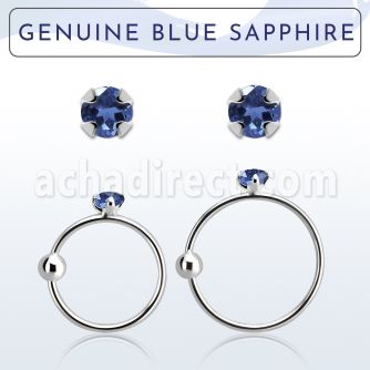 nrge9 aro nariz plata 925 0 6mm bola zafiro azul 2mm venta