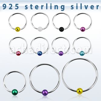 nskb aro nariz plata esterlina 0 6mm bola colores 8mm 12mm venta