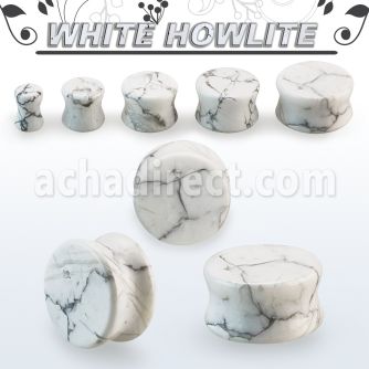 pgsnn plug doble flare piedra howlita