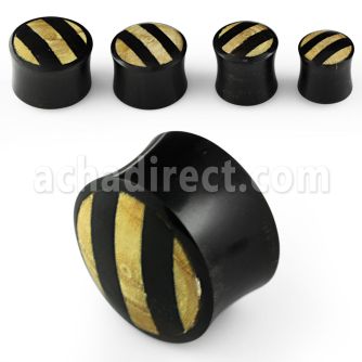 phmx dilatacion plug doble flare cuerno negro detalles madera frente venta