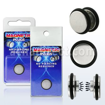 pkmp32 plug falso magnetico acero quirurgico anillos goma 10mm 1 pieza venta