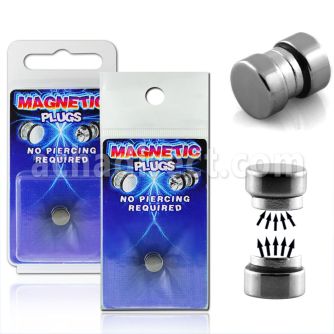 pkmp63 plug falso magnetico acero quirurgico anillos goma 1 pieza mayorista