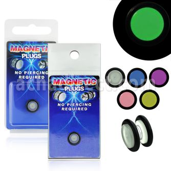 pkmp98 plug falso magnetico brilla oscuridad anillos goma 8mm 1 pieza distribuidor mayorista