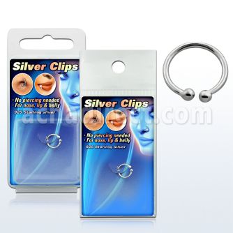 pksc1 surtido piercings falsos clips nariz falsos plata esterlina 925 8mm 1 pieza venta