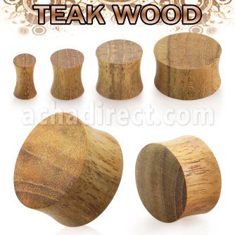 pwt dilatacion plug doble flare madera teca al por mayor