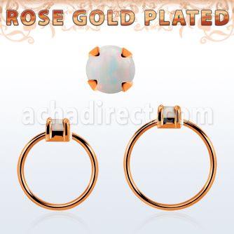rsnho25 aro continuo nariz plata 925 oro rosa opalo 2 5mm distribuidor