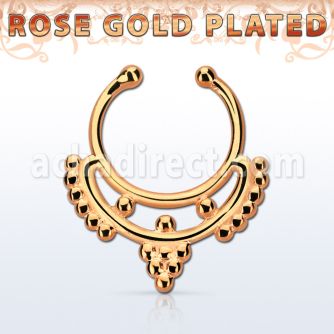 rssepd4 septum click falso plata 925 oro rosa 1mm indio minimalista 12mm distribuidor mayorista