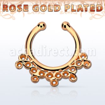 rssepd5 septum click falso plata 925 oro rosa 1mm indio elaborado 12mm distribuidor