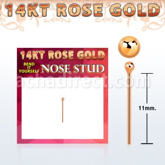 rysb1 piercing nariz doblar tu mismo oro rosa 14 kts 0 6mm bola oro liso 1 5mm venta