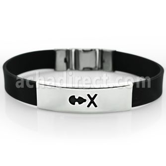 sbl22 brazalete banda piel placa acero inoxidable x grabado al por mayor
