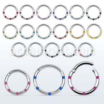 segh16j aro segmento bisagra acero quirurgico brillo espejo 1 2m cristal 8mm 10mm al por mayor