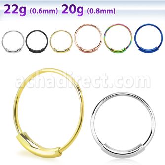 send 316l steel endless nose ring