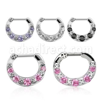 sepg16 septum clicker 5 cristal 5 tornillos barra cierre acero 316l distribuidor