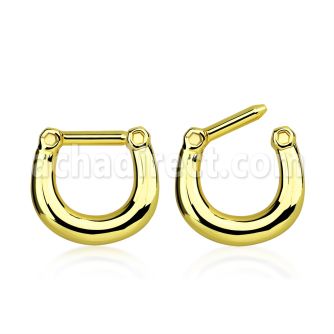 septj septum clicker liso anodizado negro dorado barra cierre acero 316l al por mayor