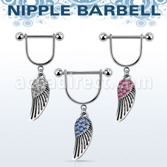 snpod18 barbell pezon estribo acero quirurgico bolas 5mm ala pajaro mayorista