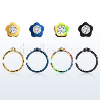 snrt1 aro nariz clip acero 316l anodizado flor cristal diametro 8mm venta