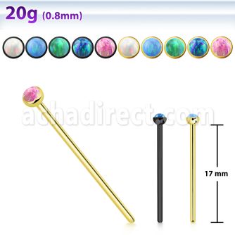 snstop piercing nariz doblar tu mismo acero 316l anodizado opalos sinteticos redondos 1 5mm al por mayor