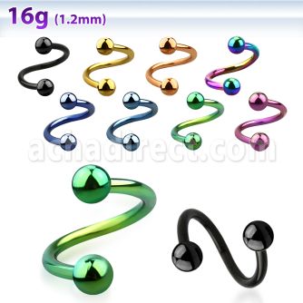 spetb espiral ceja acero quirurgico pvd bolas 3mm distribuidor