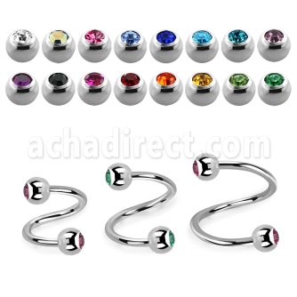 spjb3xs espiral ceja acero quirurgico dos bolas joya