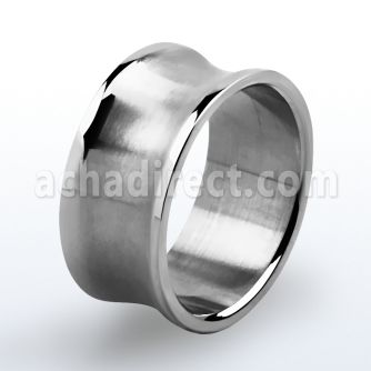 sr159 anillo banda ancha concavo acero inoxidable brillo espejo distribuidor mayorista