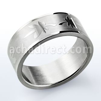 sr203 anillo tallado acero inoxidable mate marihuana brillo espejo distribuidor