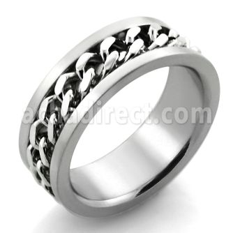 sr246 anillo acero inoxidable mate incrustada al por mayor