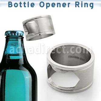 sr319 anillo abridor botella acero inoxidable mate distribuidor