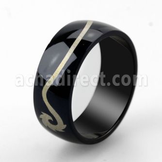 srb3 anillo acero inoxidable anodizado negro tribal espiral distribuidor mayorista