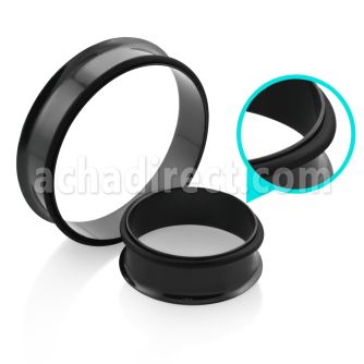 stpgxl dilatacion tunel flare unico acero quirurgico pvd negro xl anillo goma distribuidor mayorista