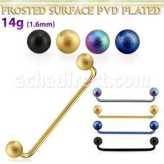 subtfo5 barbell superficial industrial acero 316l anodizado negro 90 grados bolas acero esmerilado 5mm venta
