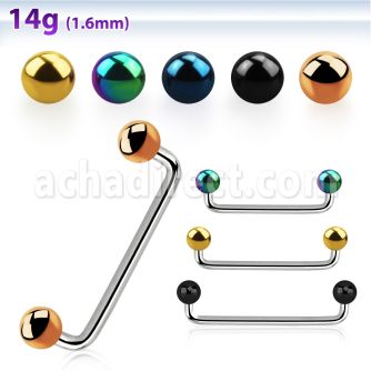 sudbt3 barbell superficial industrial acero 316l brillo espejo 90 grados bolas acero anodizado negro 3mm distribuidor