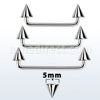 sudcn5 barbell superficial industrial acero quirurgico 90 grados conos acero 5mm distribuidor