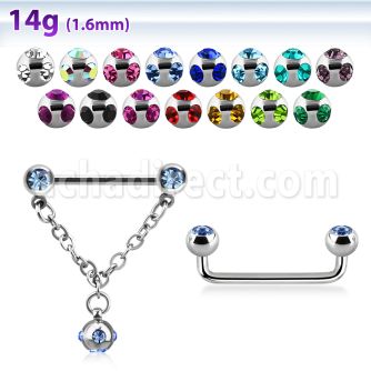 suddl2 barbell superficial industrial acero quirurgico 90 grados bolas joya 5mm conectadas traves multi joya 5mm distribuidor mayorista