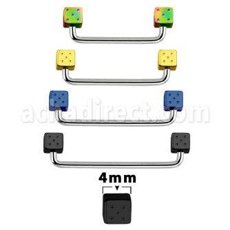 suddt4 barbell superficial industrial acero 316l brillo espejo 90 grados dados acero anodizado negro 4mm al por mayor