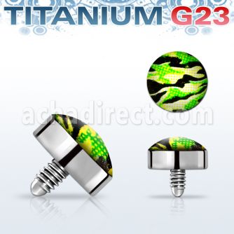 talg12 microdermal titanio g23 disco 4mm logo camuflaje rosca interna base microdermal 2mm 2 5mm venta