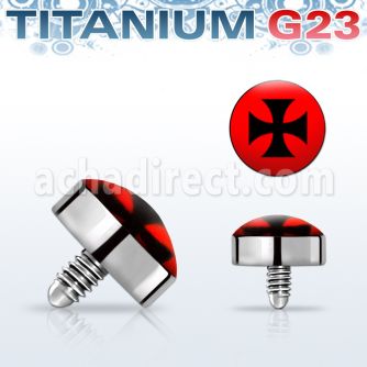 talg2 microdermal titanio g23 disco 4mm logo cruz hierro rosca interna base microdermal 2mm 2 5mm distribuidor