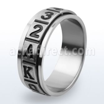 tir11 anillo giratorio titanio g23 brillo espejo numeros letras distribuidor mayorista